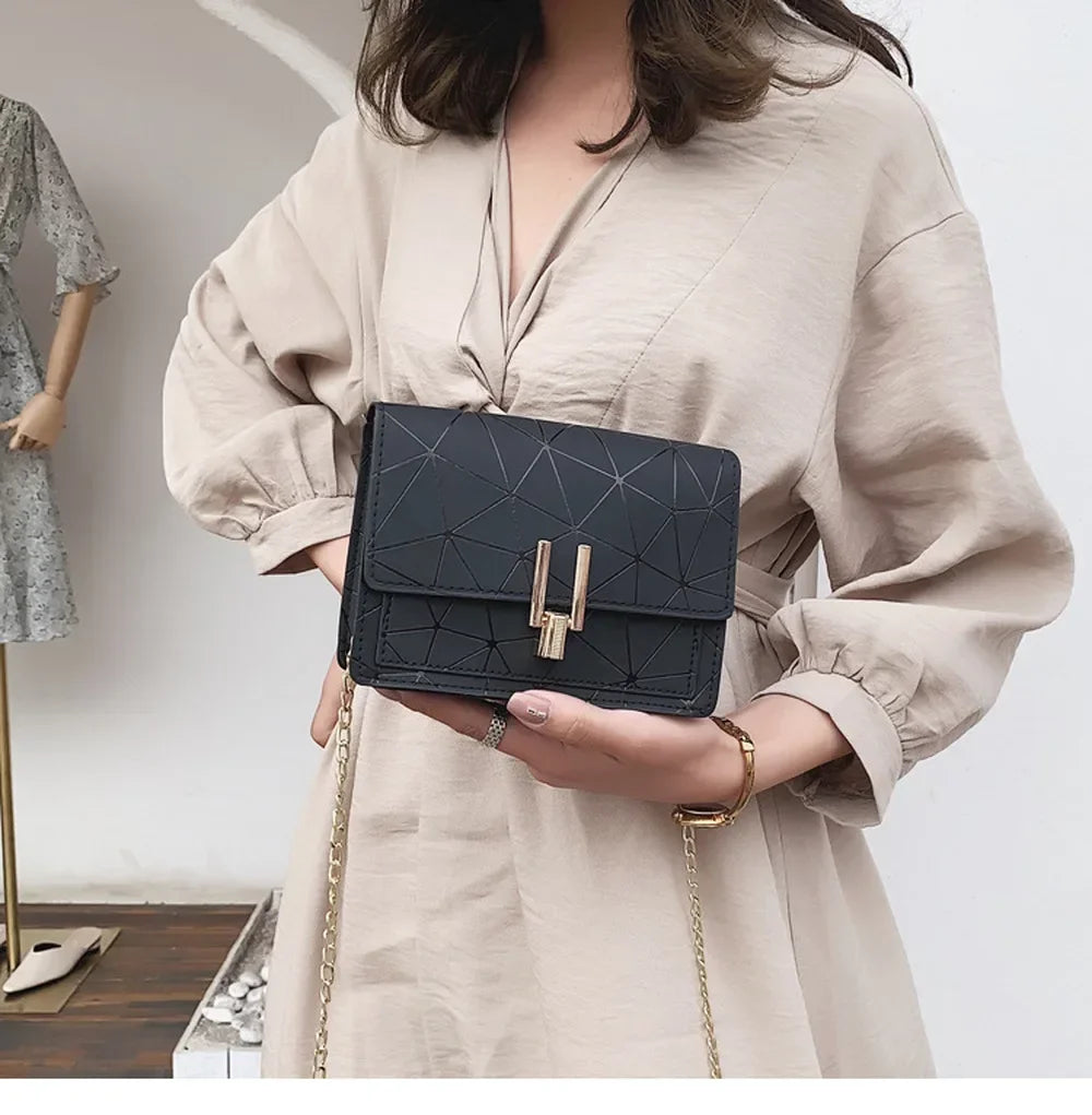 Sac Bandoulière Femme TPU Rayé Design Carré — Sac Épaule Tendance & Léger