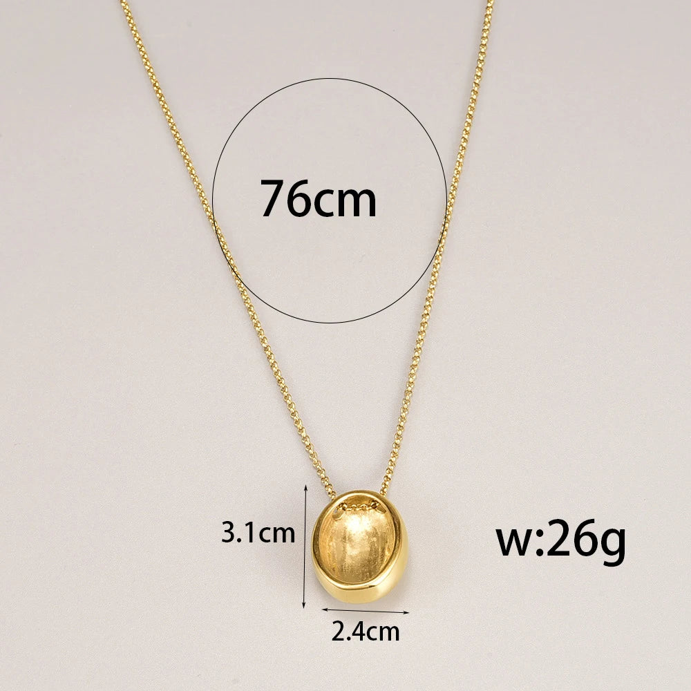 Collier Chaîne Pull Géométrique Goutte d'Eau — Minimaliste, Livraison Rapide