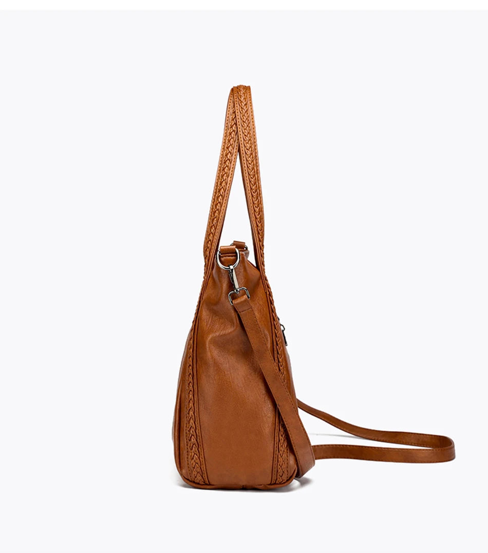 Sac À Main Femme Cuir PU Grande Marque — Tote Casual Élégant, Bandoulière