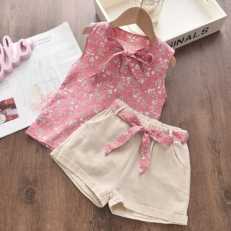 Ensemble 2 Pièces Fille Été — Débardeur & Short Enfant Mode