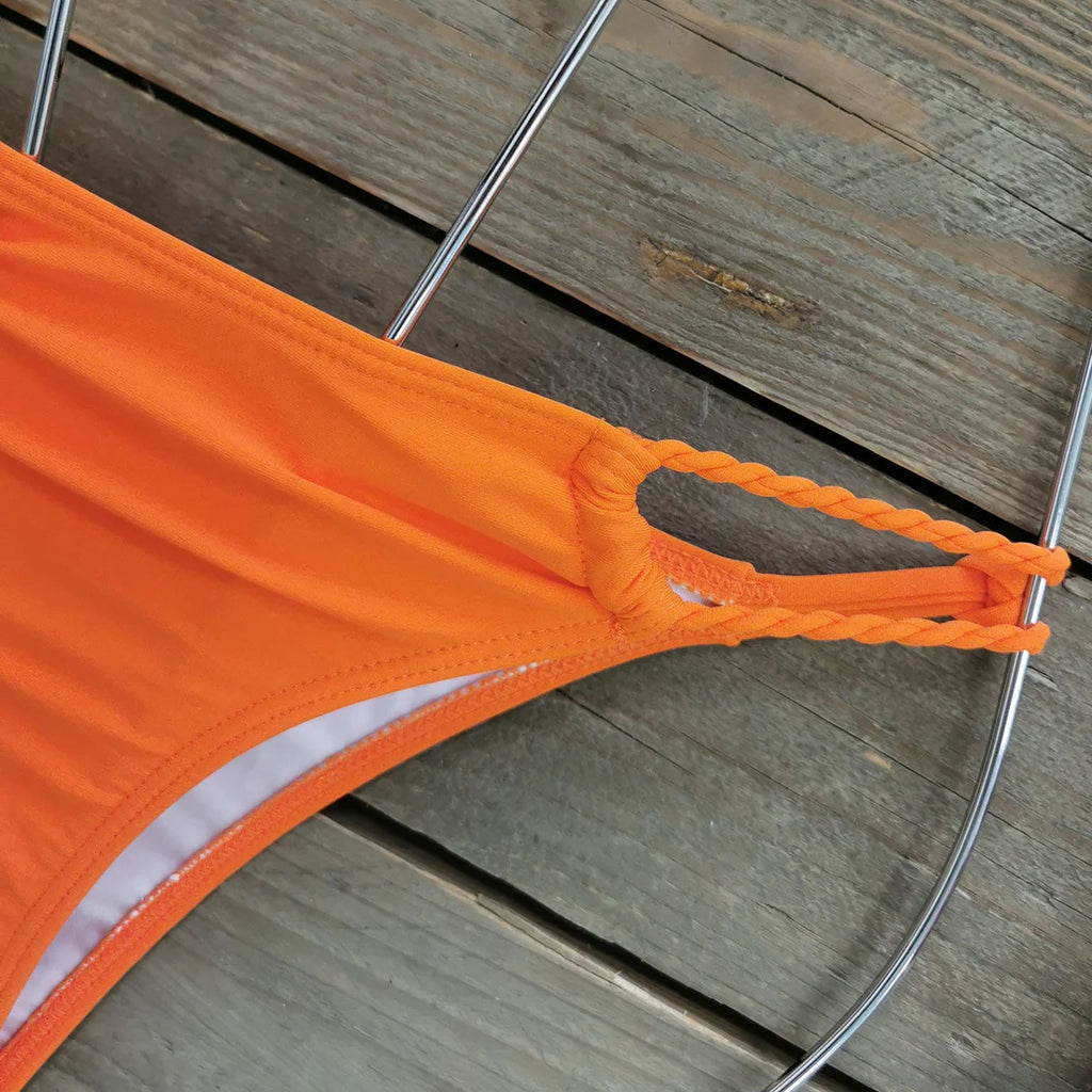 Bikini Brésilien Femme Taille Basse Imprimé — Push-Up, Maillot de Bain Sexy