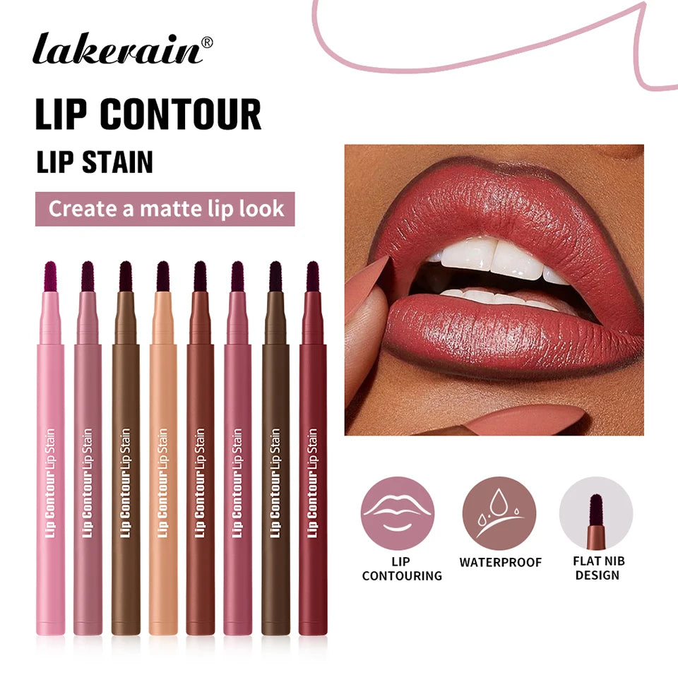 Crayon Contour Lèvres 2en1 Longue Tenue Anti-Bavure — Double Face Ultra Pigmenté
