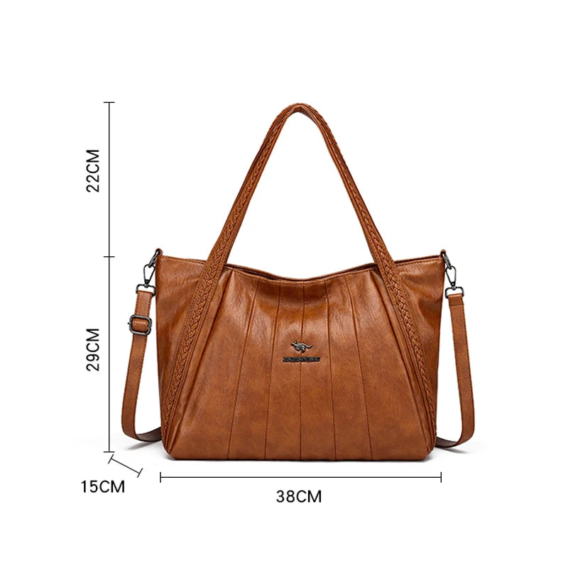 Sac À Main Femme Cuir PU Grande Marque — Tote Casual Élégant, Bandoulière