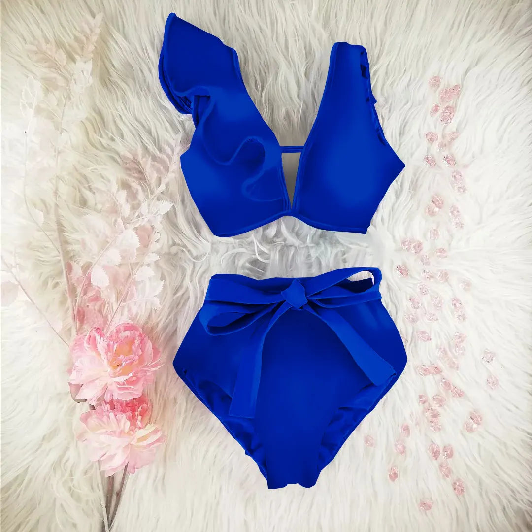 Bikini Taille Haute Bandage Floral 2026 — Volanté, Push Up, Bretelles Brésilien