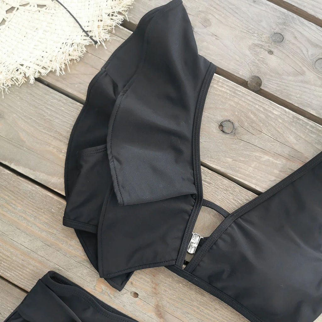 Bikini Taille Haute Bandage Floral 2026 — Volanté, Push Up, Bretelles Brésilien