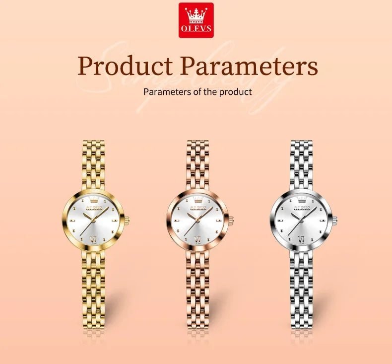 Montre Femme OLEVS 9992 Luxe Or Quartz — Étanche, Élégante, Relojes Para Mujer