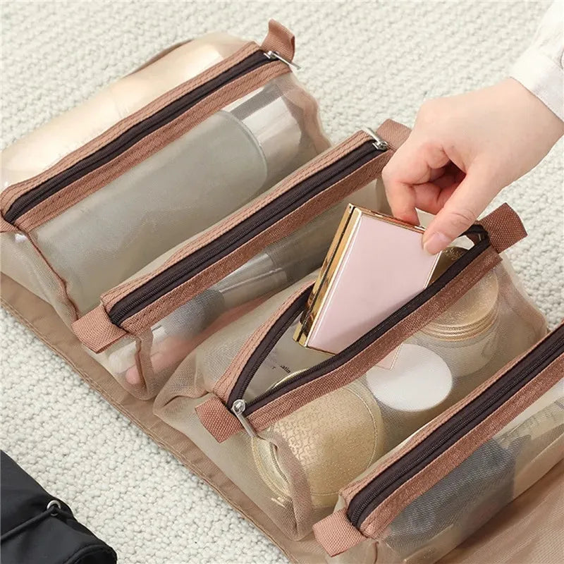 Trousse Cosmétique Détachable 4en1 Grande Capacité Voyage — Pliable