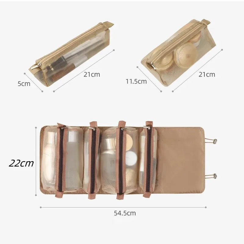 Trousse Cosmétique Détachable 4en1 Grande Capacité Voyage — Pliable