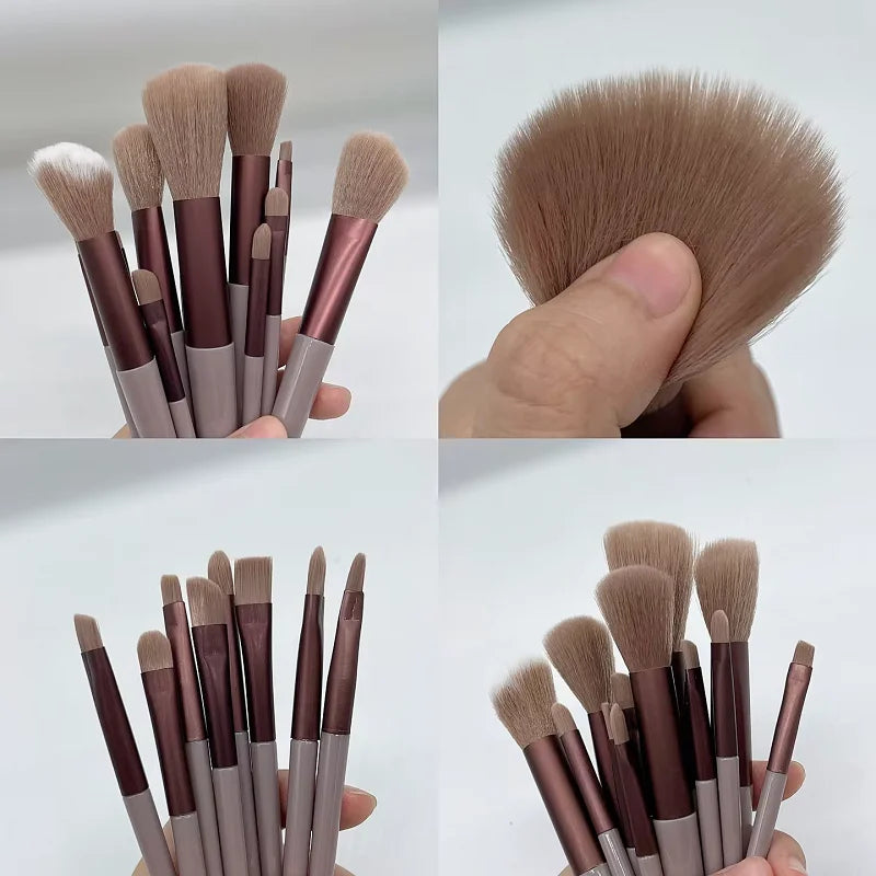 Set Pinceaux Maquillage 13/15 Pièces — Fond de Teint, Fard à Paupières, Blush