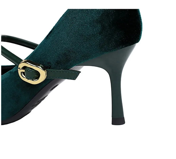 Escarpins Femme Bout Pointu Stiletto BIGTREE — Suède, 7cm 10cm, Grande Taille 43