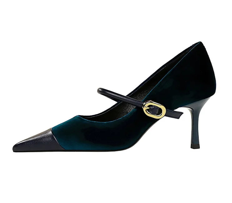 Escarpins Femme Bout Pointu Stiletto BIGTREE — Suède, 7cm 10cm, Grande Taille 43