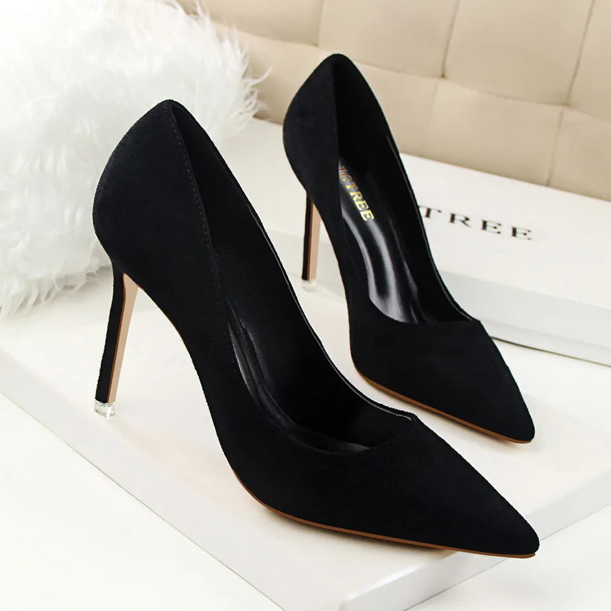 Escarpins Femme 9cm Jaune Bordeaux — Suède, Grande Taille, Mariage Prom