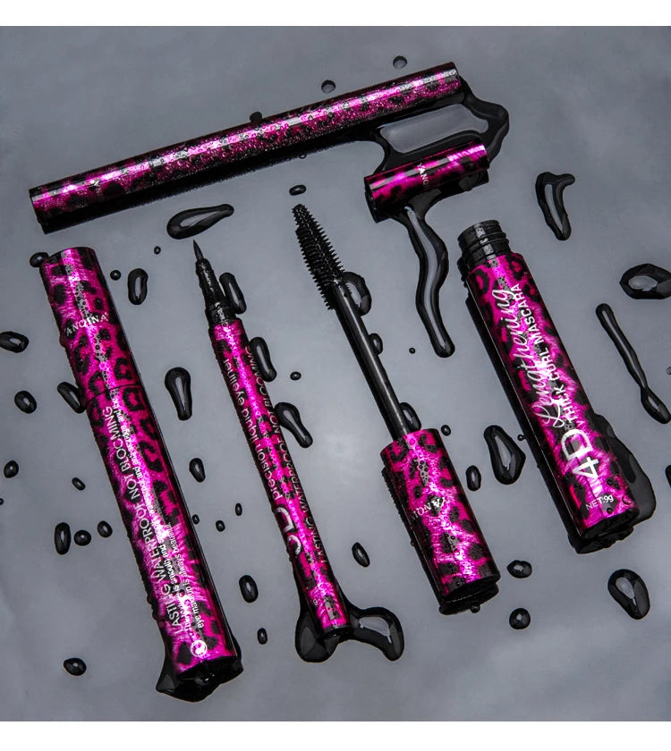 Set Eyeliner Liquide & Mascara 4D YANQINA — Waterproof, Crayon Sourcils, Yeux