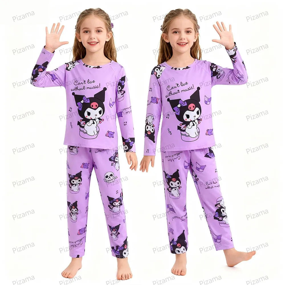 Pyjama Enfant Sanrio Hello Kitty — Manches Longues, Cinnamoroll & Kuromi, Doux