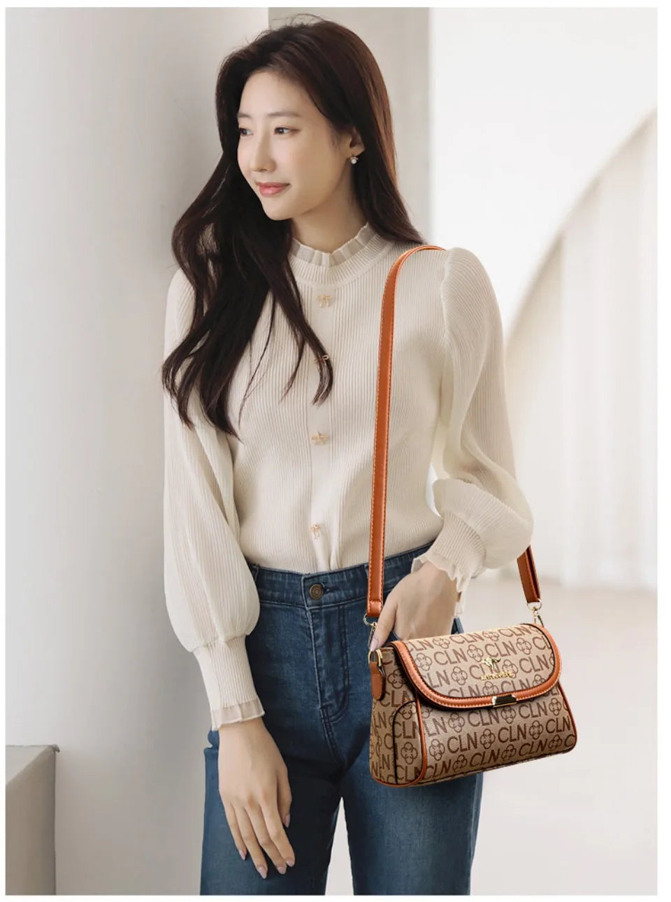 Sac À Main Femme Fleurs Luxe — Bandoulière Épaule, Tote Casual Tendance