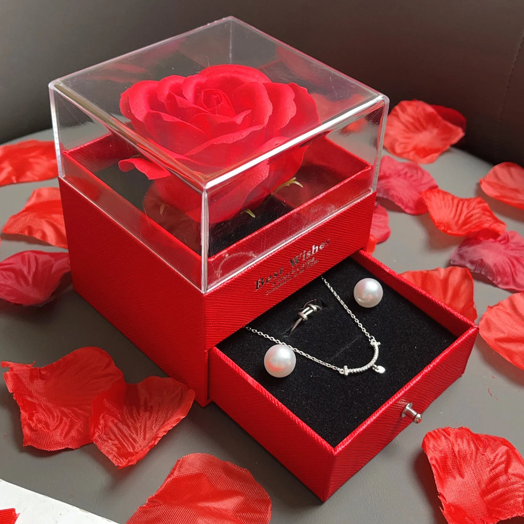 Coffret Cadeau Saint-Valentin 2025 — Collier Cœur Scintillant & Boîte Rose Luxueuse