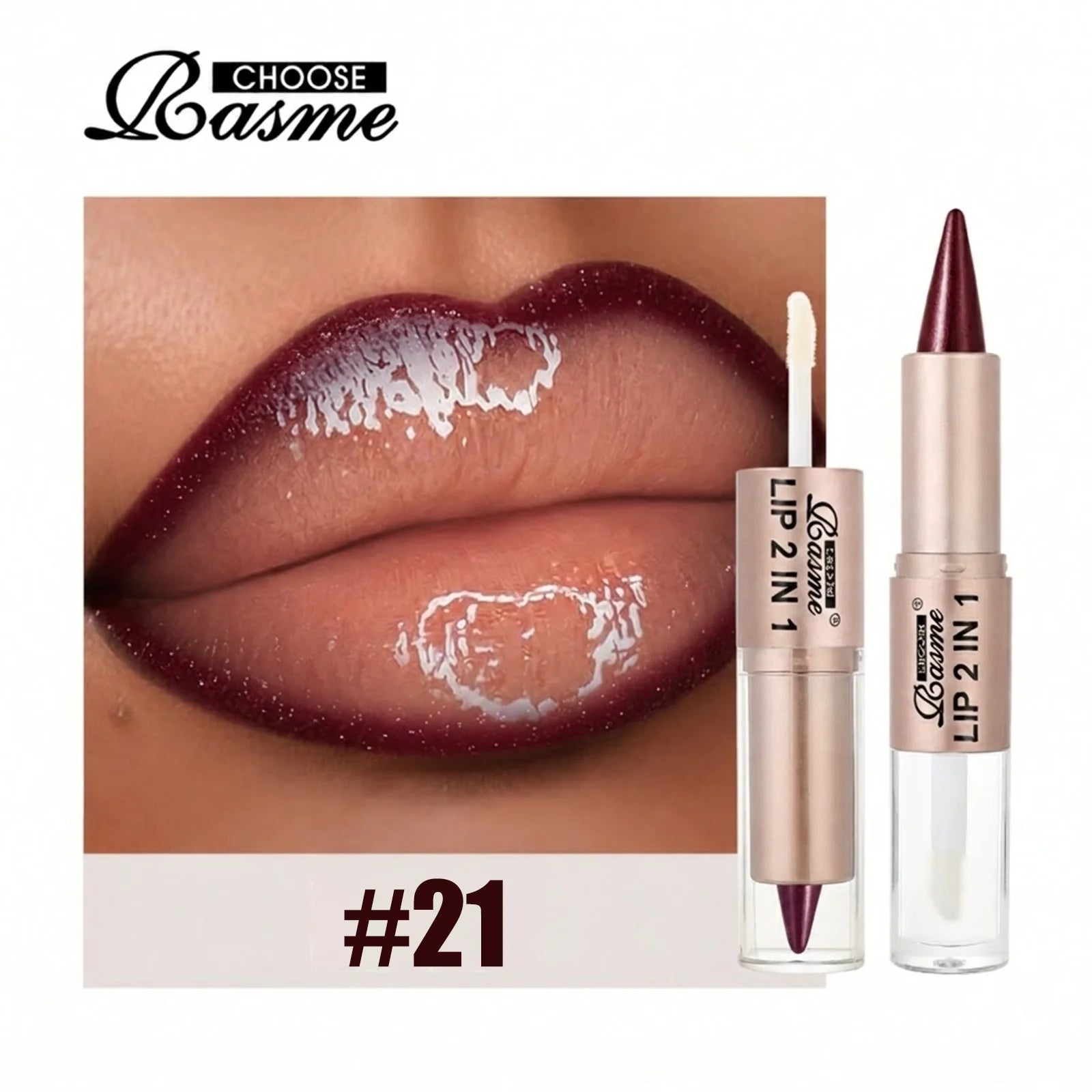 Crayon Contour Lèvres 2en1 Dégradé — Lip Liner Waterproof Mat & Gloss Miroir
