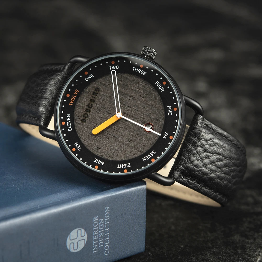 BOBO BIRD Montre Homme Bois Quartz — Casual, Cadeau Unique, Livraison Directe