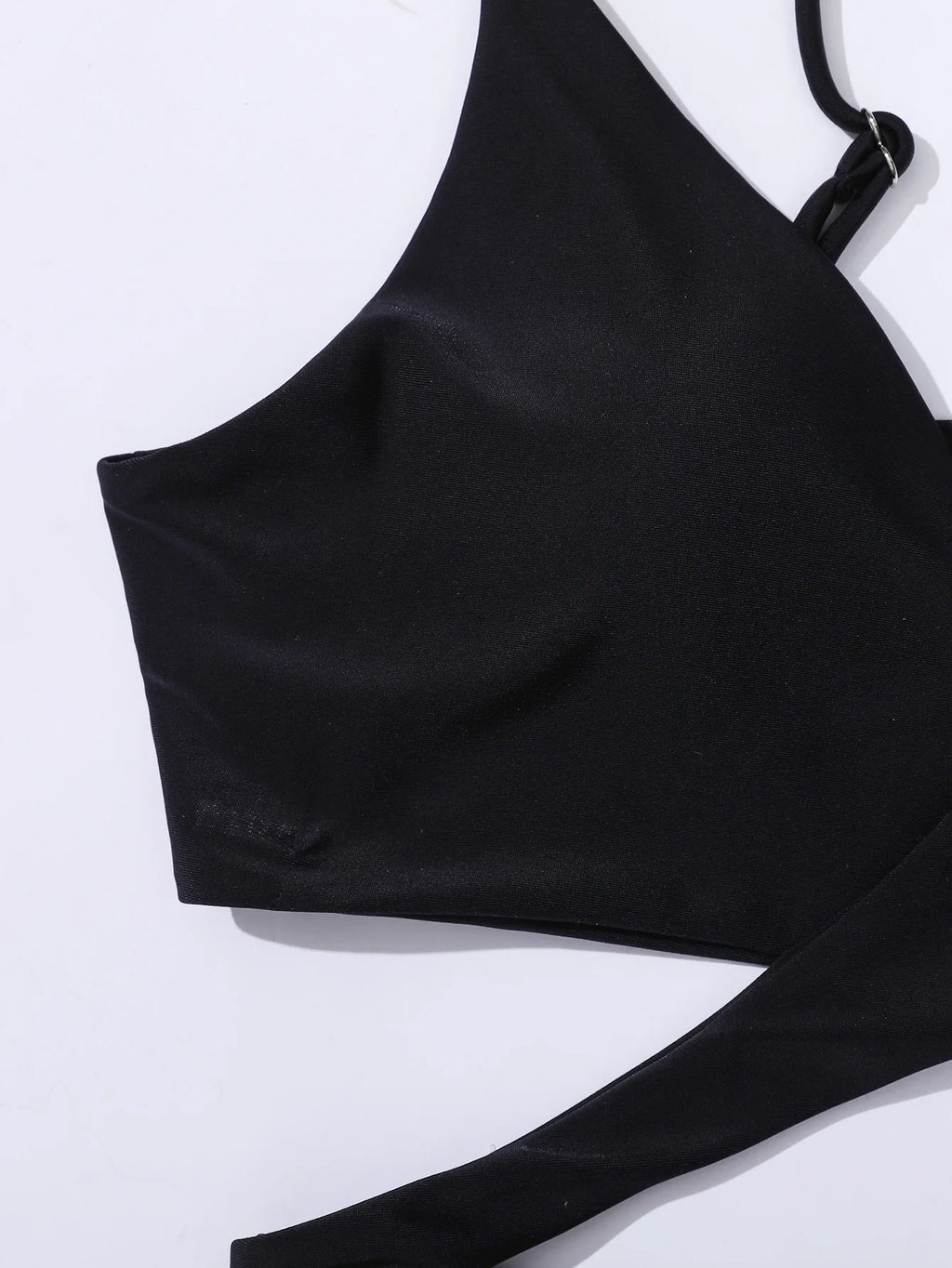 Bikini 2 Pièces Uni Noir 2023 — Bretelles Confortables, Maillot de Bain Femme Tendance