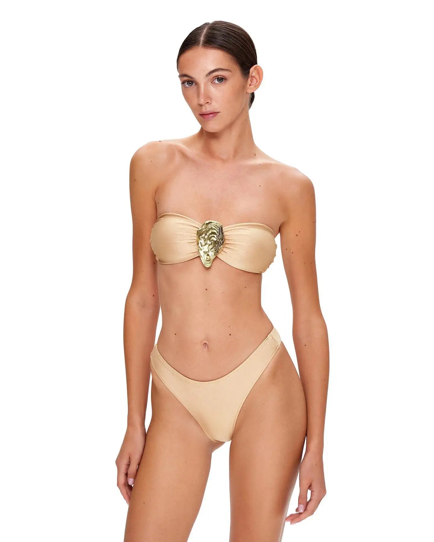 Bikini 2-3 Pièces Femme Push Up — Imprimé Coquillage, Style Brésilien Plage