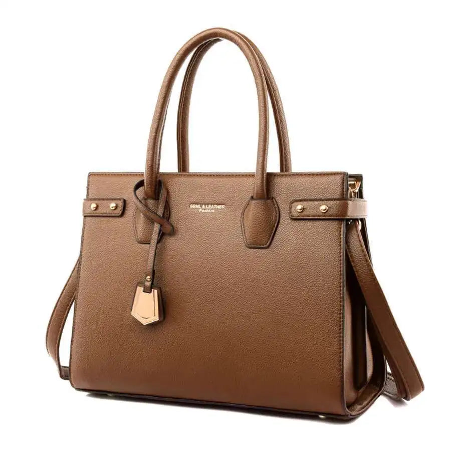 Sac à Main Femme Cuir PU — Satchel Élégant Grande Marque, Bandoulière Épaule