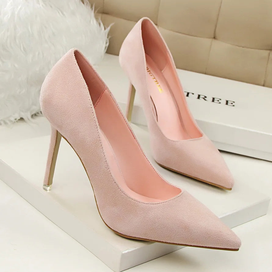 Escarpins Femme 9cm Jaune Bordeaux — Suède, Grande Taille, Mariage Prom