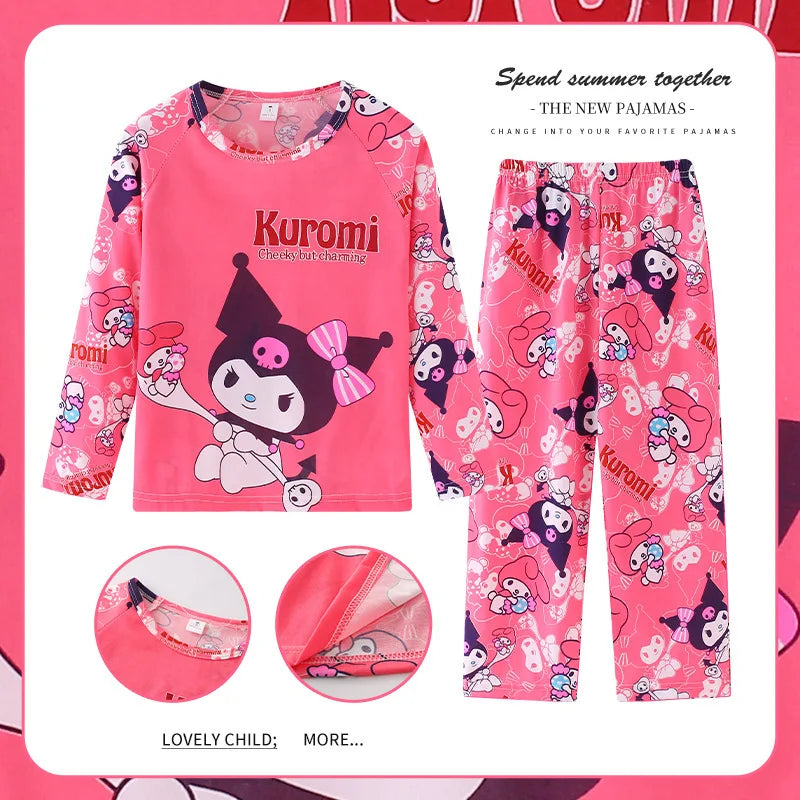 Pyjama Enfant Sanrio Hello Kitty — Manches Longues, Cinnamoroll & Kuromi, Doux