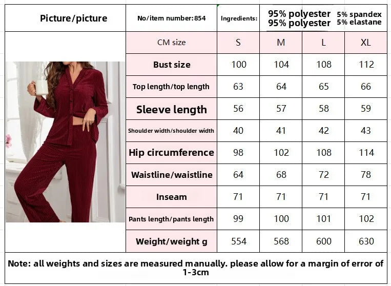 Nuisette Femme Pyjama Hiver — Tenue d'Intérieur Confortable, Ensemble Maison