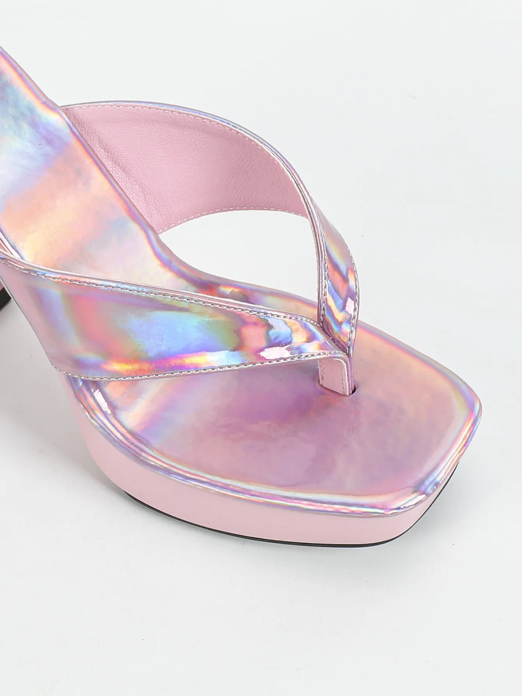 Mules Talon Carré 12cm Femme Été — Semelle Épaisse, Bout Pince, Slides Outdoor