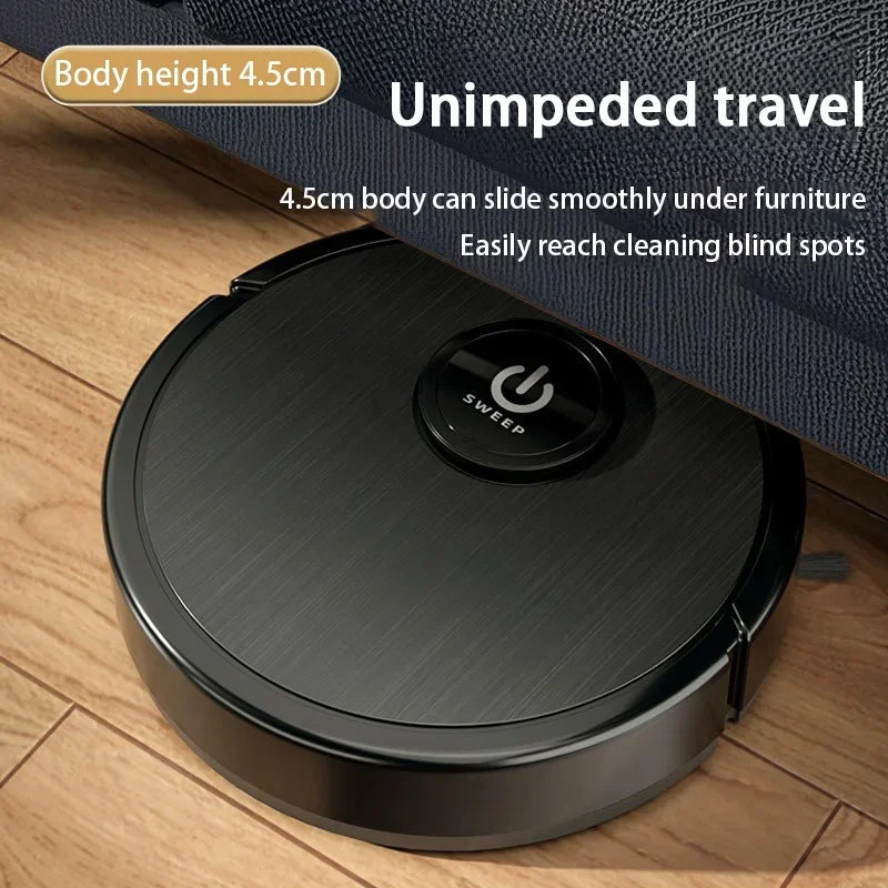 Aspirateur Robot 3-en-1 Intelligent — Aspiration 6000Pa, Lavage, Navigation Laser, Poils d'Animaux