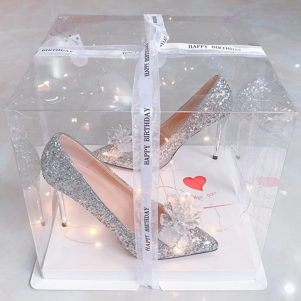 Escarpins Fille Strass Talon Haut Princesse — Noeud Doux, Stiletto, Cadeau Anniversaire