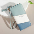 Portefeuille Long Femme Matelassé — Fermeture Éclair, Multi-Cartes, Pochette Téléphone