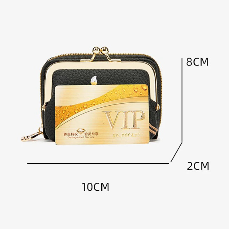 Portefeuille Court Femme Cuir PU Floral — Grande Capacité, Porte-Monnaie & Cartes