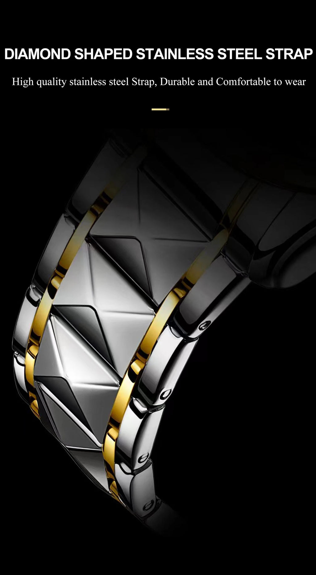Montre Homme POEDAGAR Business — Acier Inoxydable, Lumineux, Date, Semaine, Quartz