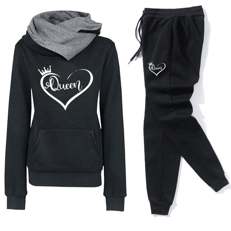 Survêtement Femme Casual Sport 2025 — Sweatshirt Manches Longues & Pantalon