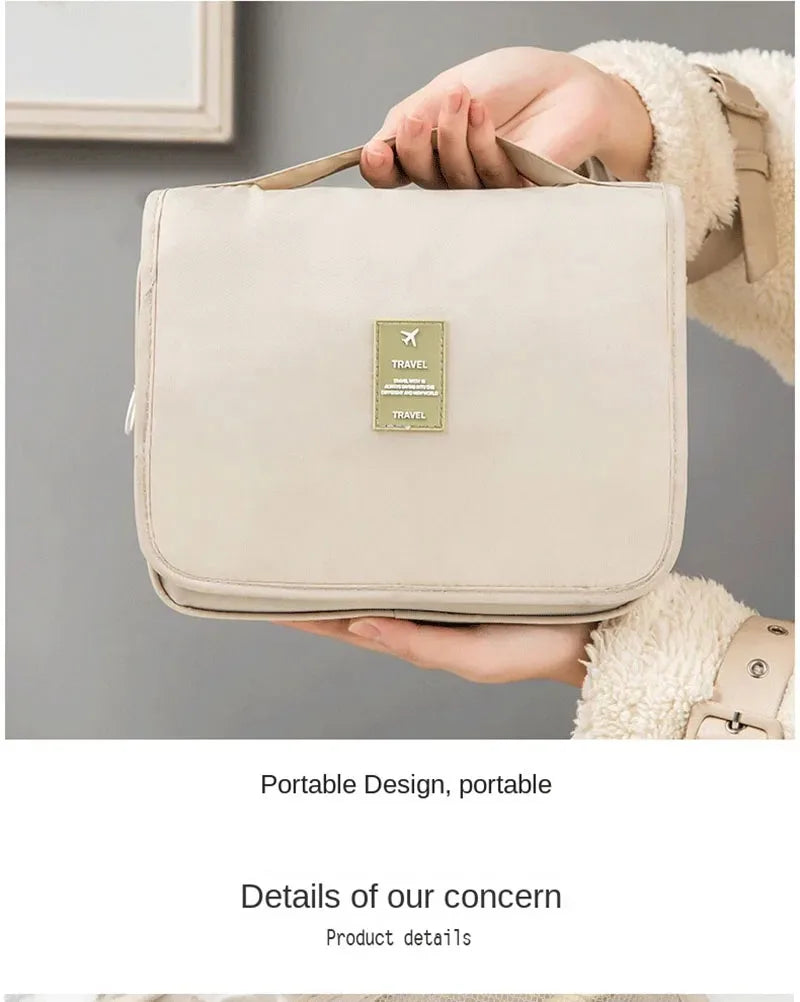 Trousse de Maquillage Voyage Imperméable — Organisateur Cosmétiques avec Crochet