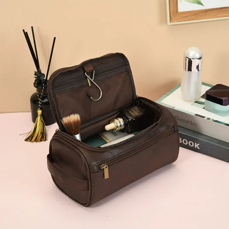 Trousse Toilette Luxe Homme Vintage — Organisateur Voyage Cosmétique Suspendu