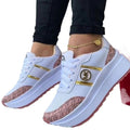 Chaussures Femme Légères Bicolores — Semelle Épaisse, Lacets, Style Casual