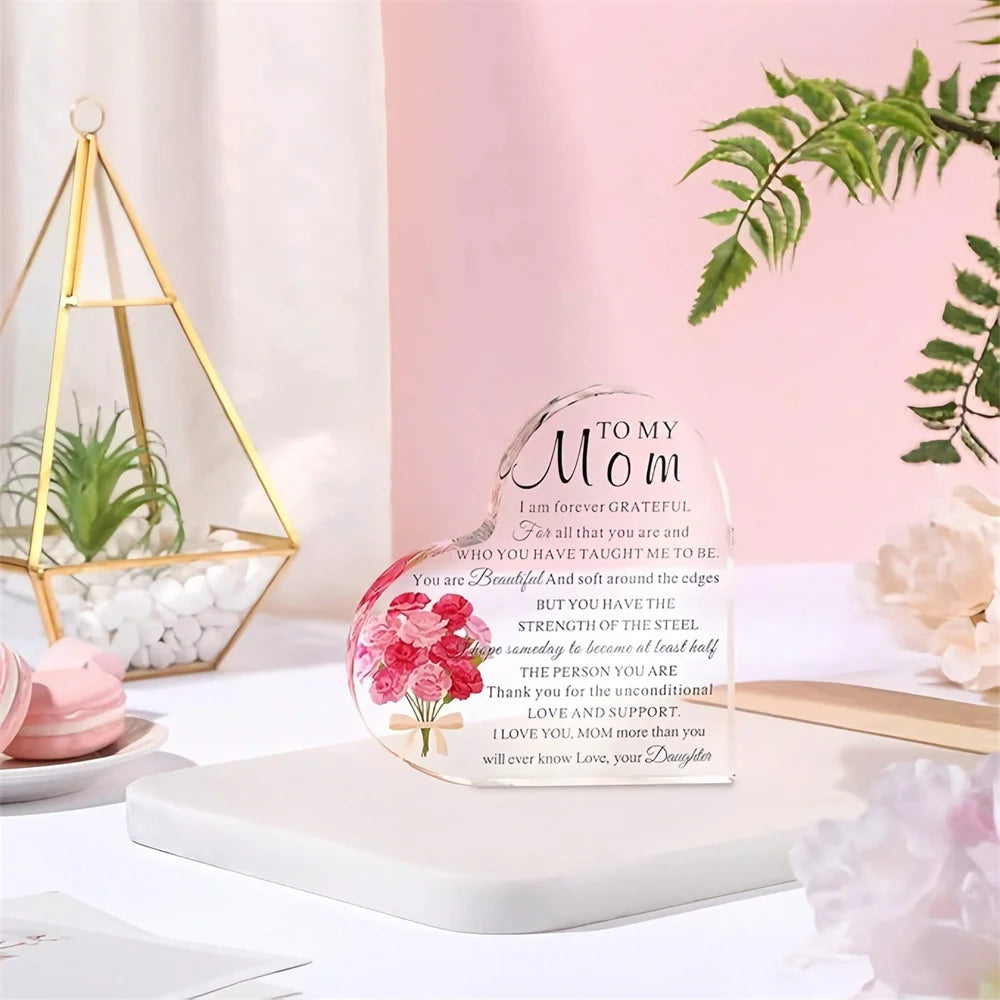 Cadre Décoratif Acrylique Fête des Mères – Souvenir Anniversaire & Cadeau Maman