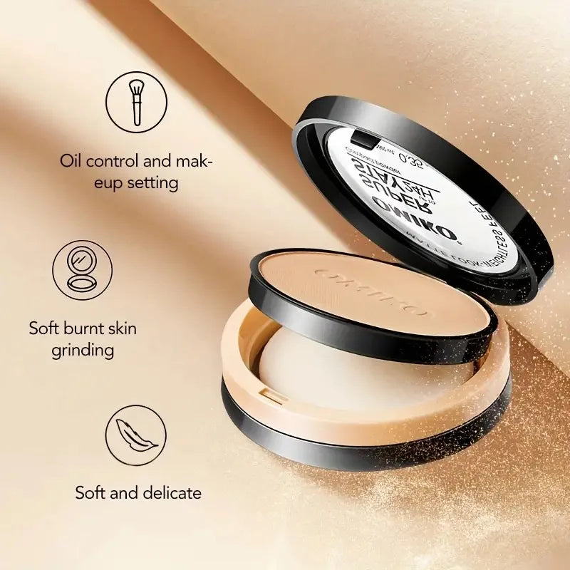 Poudre Compacte Waterproof Longue Tenue Full Coverage — Fond de Teint 3 Couleurs