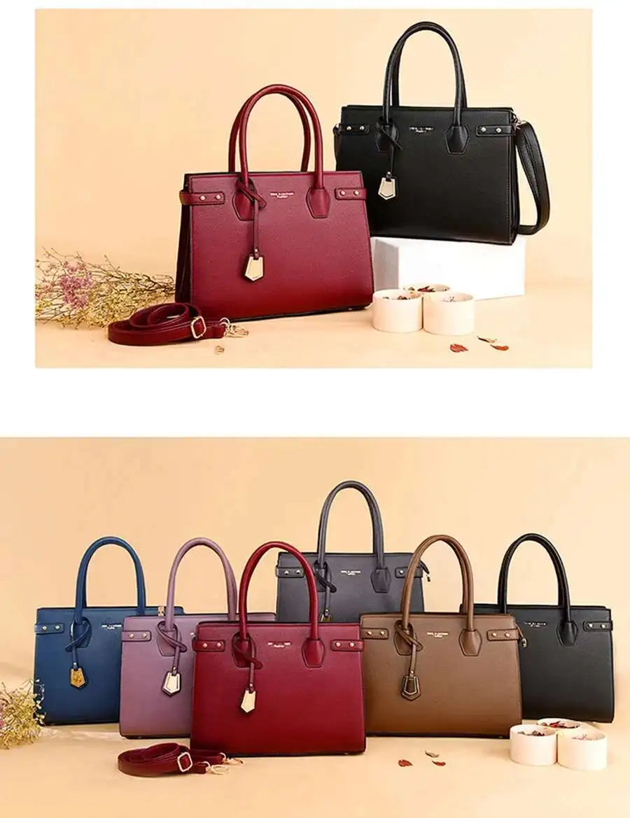 Sac à Main Femme Cuir PU — Satchel Élégant Grande Marque, Bandoulière Épaule