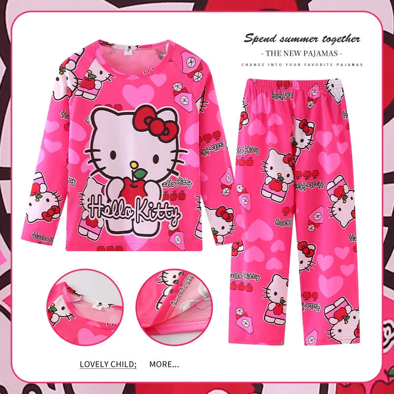 Pyjama Enfant Sanrio Hello Kitty — Manches Longues, Cinnamoroll & Kuromi, Doux