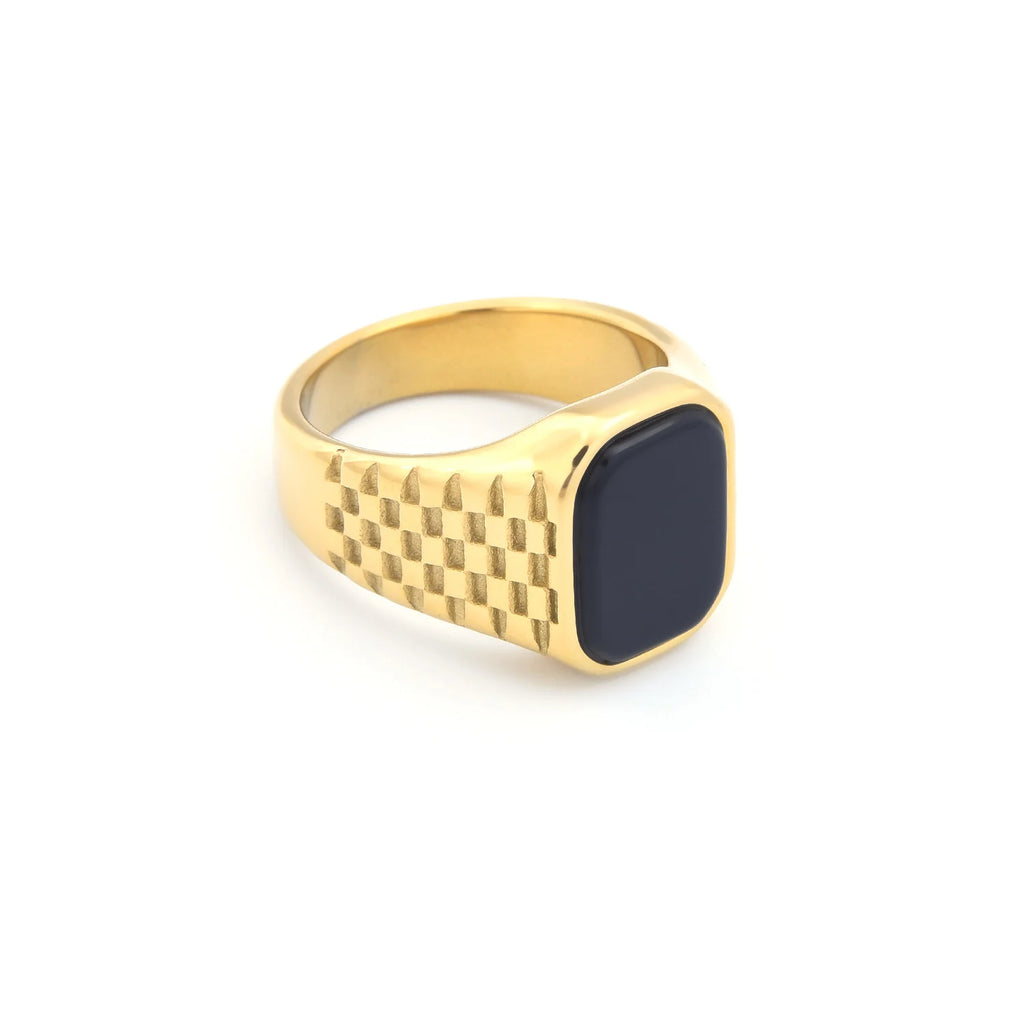 Bague Homme Acier Inoxydable 316L Multi-Pierres Précieuses — Luxe & Élégant