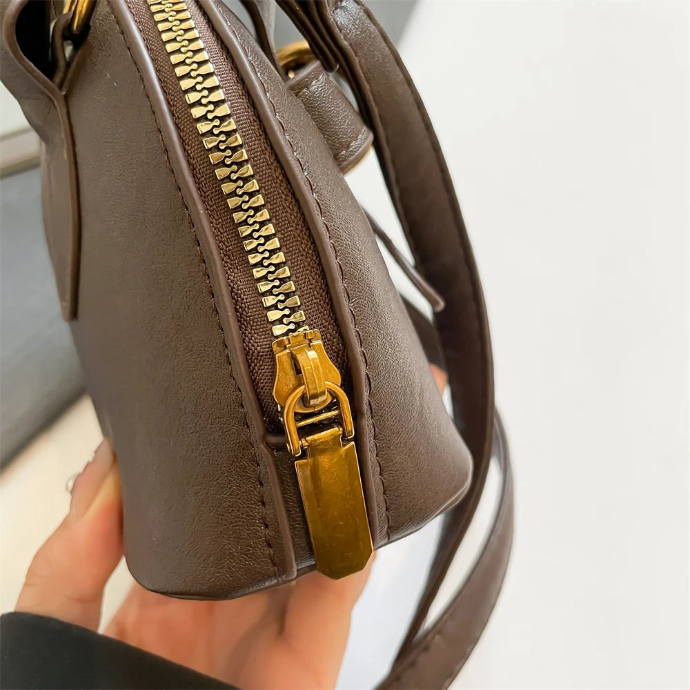 Mini Sac Coquille Femme Luxe — Boucle Ceinture, Petit Sac Épaule Bandoulière Designer