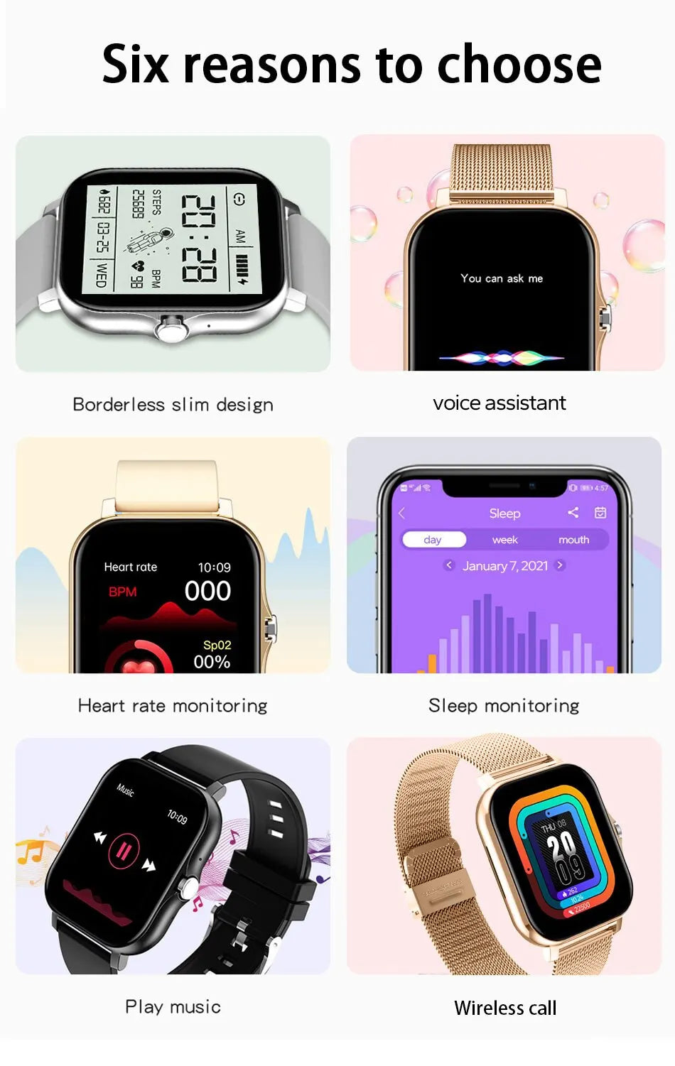 Montre Connectée GPS Sport Homme Femme — Écran Tactile, Appels Bluetooth, Smartwatch 2025