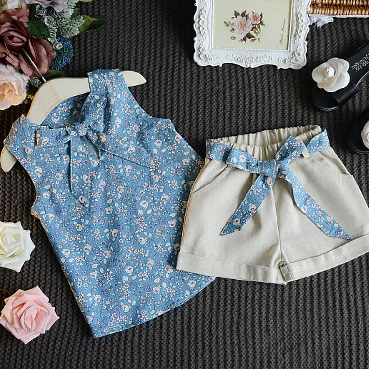 Ensemble 2 Pièces Fille Été — Débardeur & Short Enfant Mode