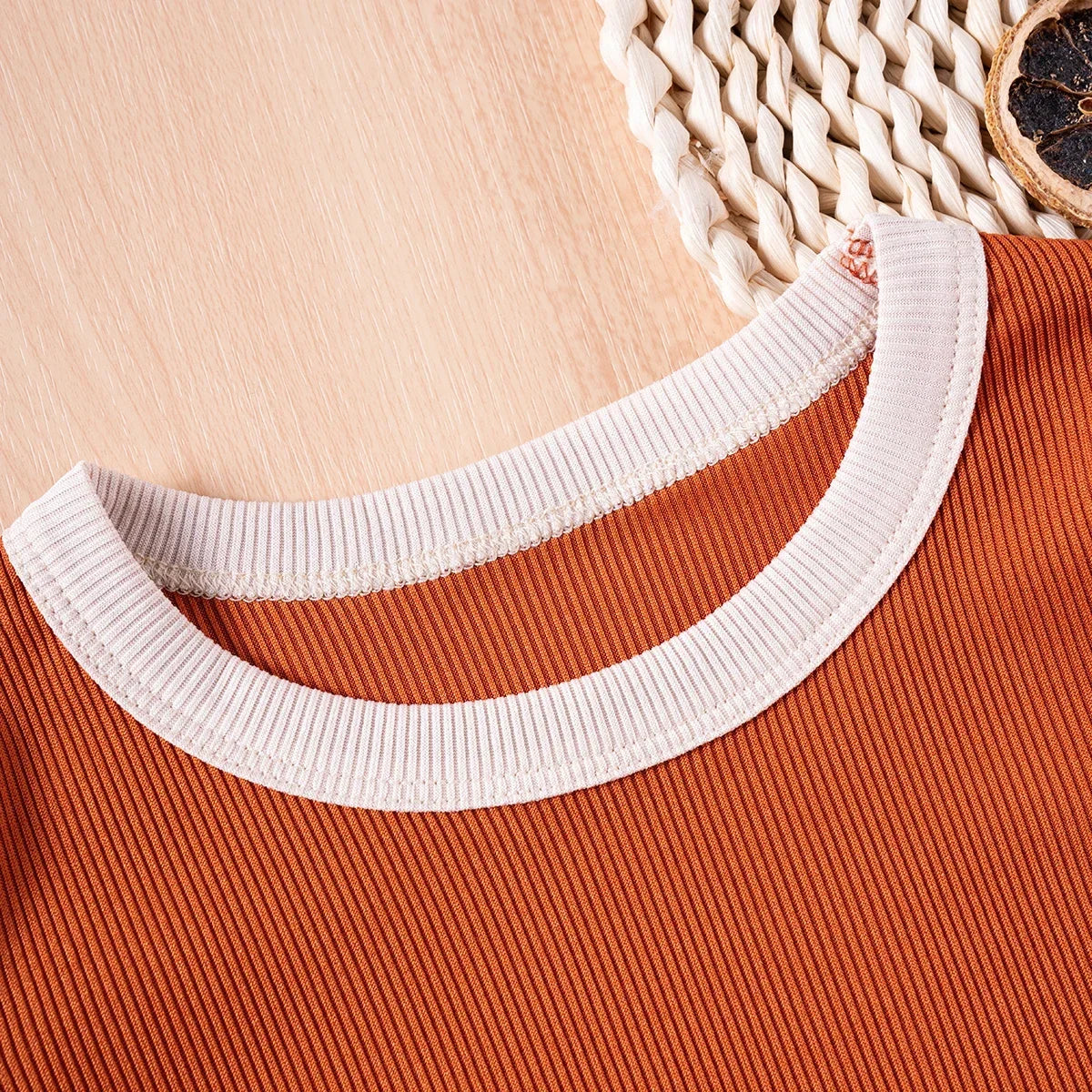 Ensemble 2 pièces bébé mixte – T-shirt uni manches courtes & short coton, 6 mois-5 ans