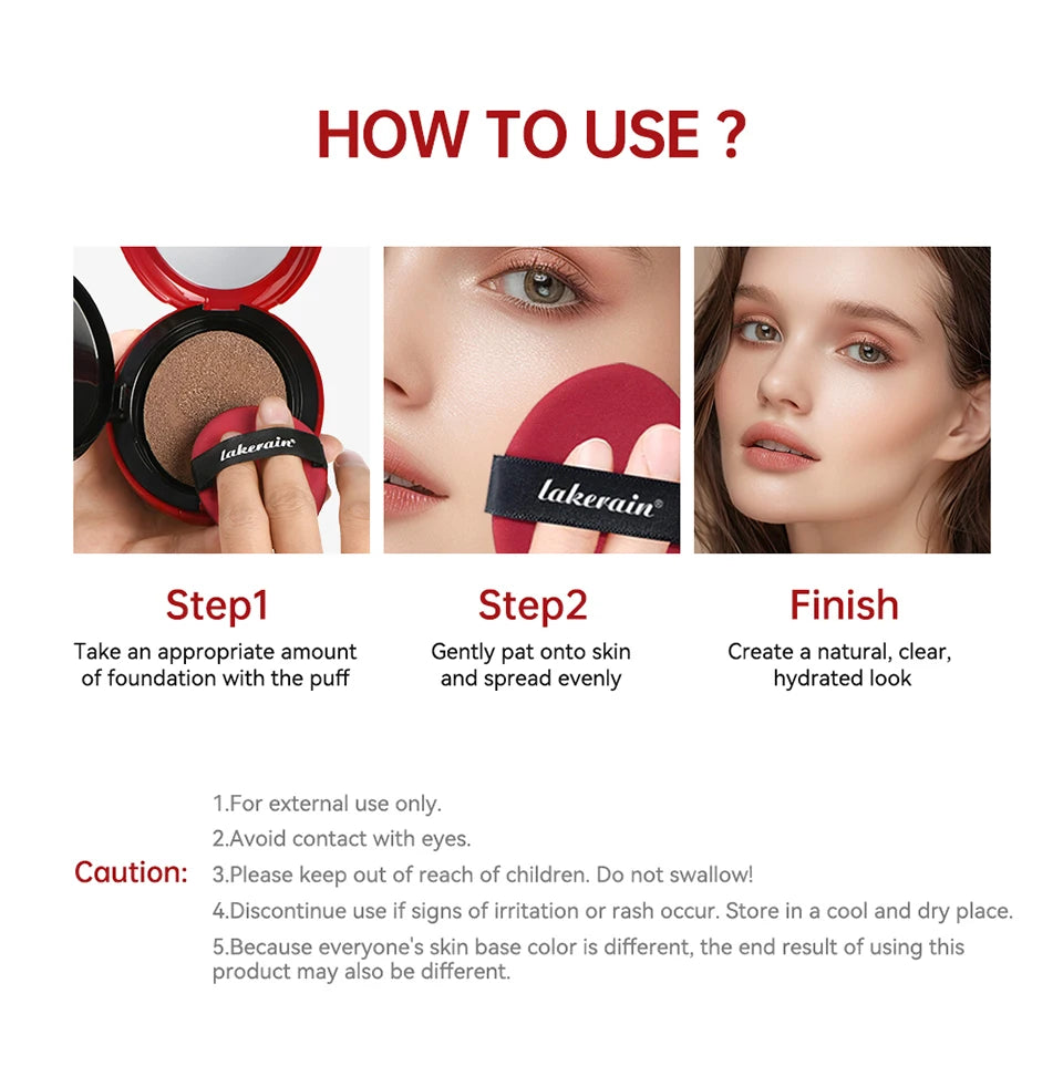 Fond de Teint Cushion Solaire Hydratant Correcteur Contrôle Brillance — Cosmétiques Coréens