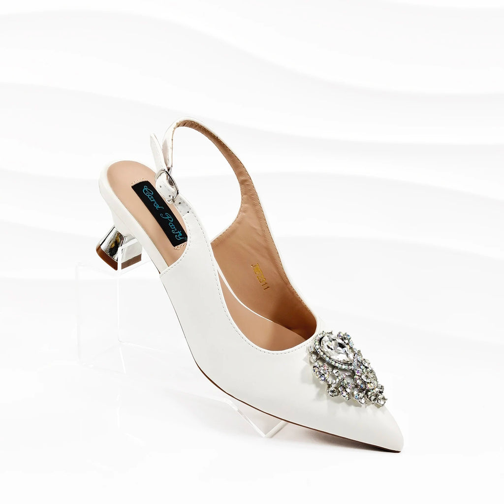 Ensemble Chaussures & Sac Femme Strass Magenta — Bout Pointu, Talon Haut, Mariage Soirée