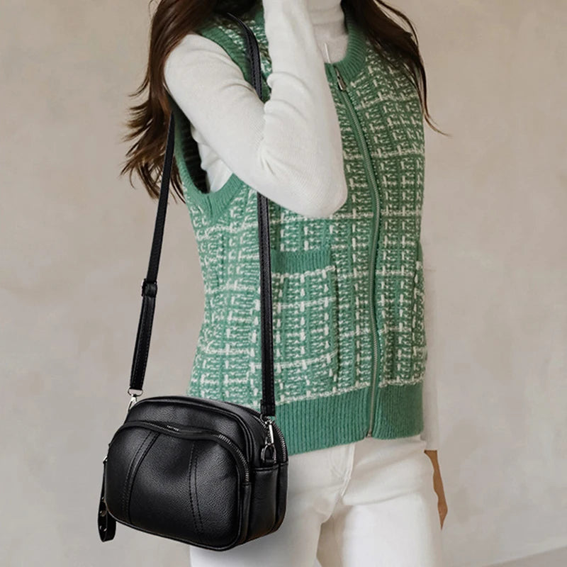 Sac à Main Femme Cuir Luxe Designer — Bandoulière Épaule, Grande Marque